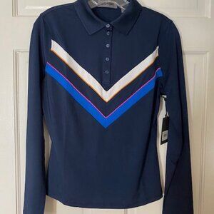 G/Fore Women's Golf Shirt Twilight Navy Blue Small